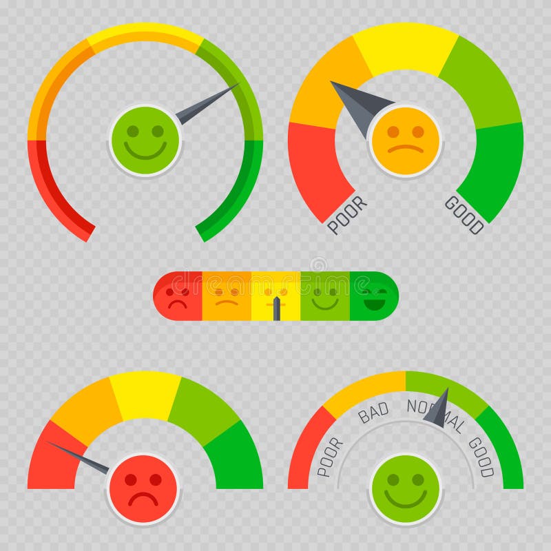 Client feedback emotion pain scales isolated on transparent background. Vector illustration. Client feedback emotion pain scales isolated on transparent background. Vector illustration