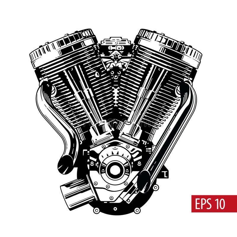Kundenspezifische Motorradmaschine der Weinlese lokalisiert auf Weiß Einfarbige Vektorillustration vektor abbildung Kundenspezifische Motorradmaschine der Weinlese lokalisiert auf Weiß Einfarbige Vektorillustration vektor abbildung
