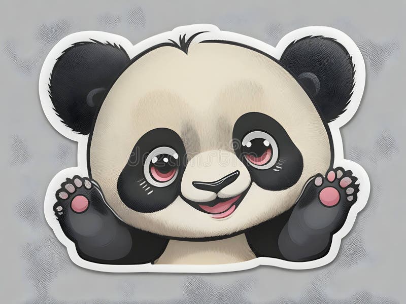 Kung fu panda zabawy : bigeyed szczęśliwy zestaw naklejki z uroczymi rysunkami royalty ilustracja