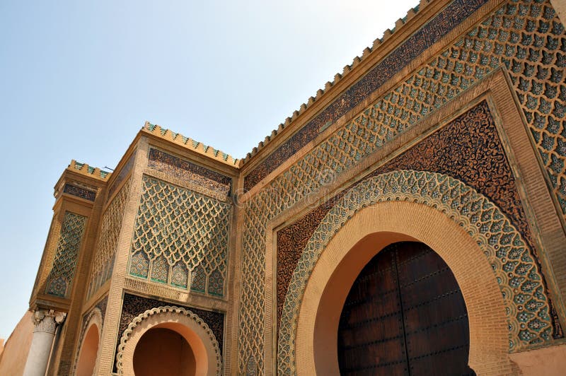 Kunglig person för meknesmorocco slott fotografering för bildbyråer