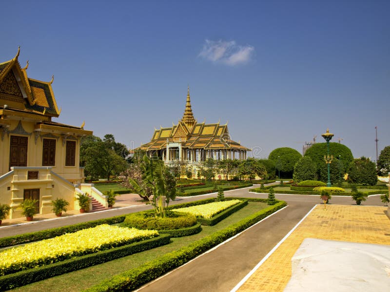 Kunglig slott, Cambodja arkivfoton Kunglig slott, Cambodja arkivfoton