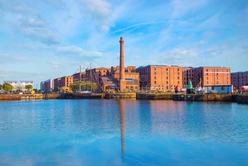 Kungliga Albert Dock i Liverpool, UK arkivfoto