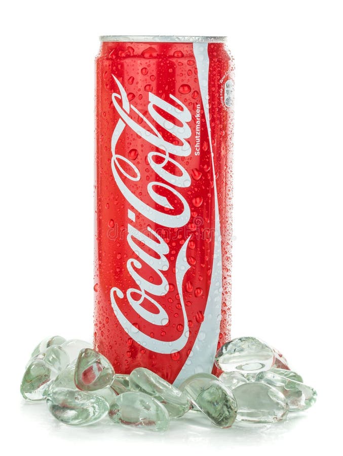 Kunna av cocaen - cola på is arkivfoto