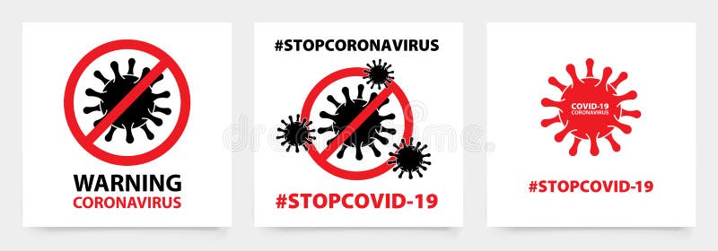 Kunst zu machen.. Coronavirus Etikett. Text, der covid19 warnt. Logo. Symbol EXT hashtag stopcoronavirus. vektor abbildung