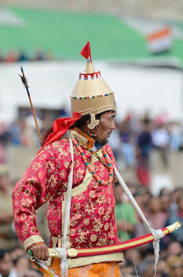 Kunstenaar op Festival van Erfenis Ladakh royalty-vrije stock afbeelding Kunstenaar op Festival van Erfenis Ladakh royalty-vrije stock afbeelding