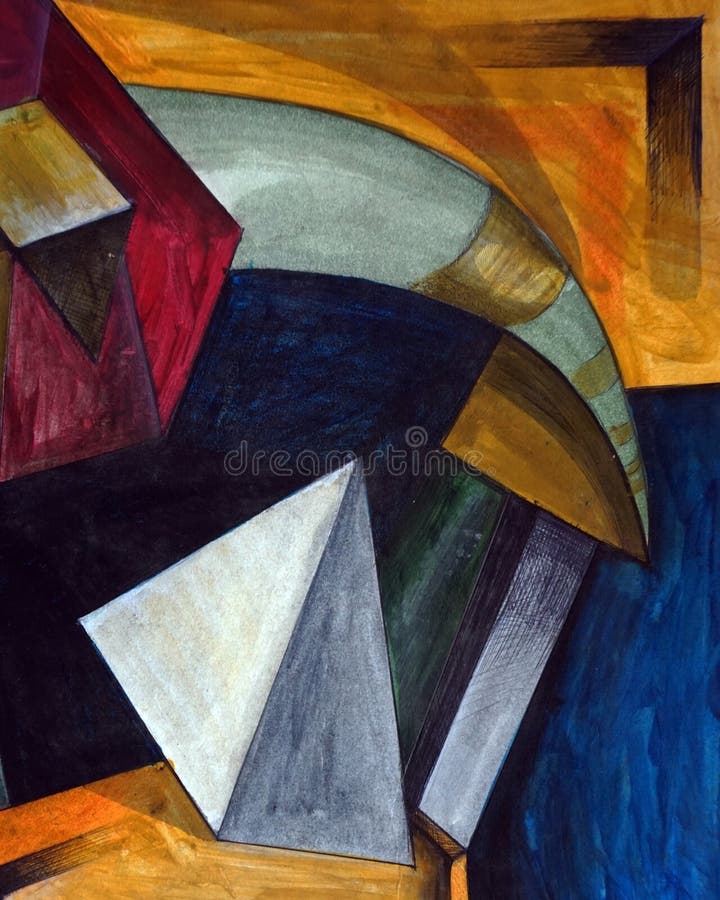 Kunstholzfarbe Textur abstrakte geometrische Formen lizenzfreie abbildung