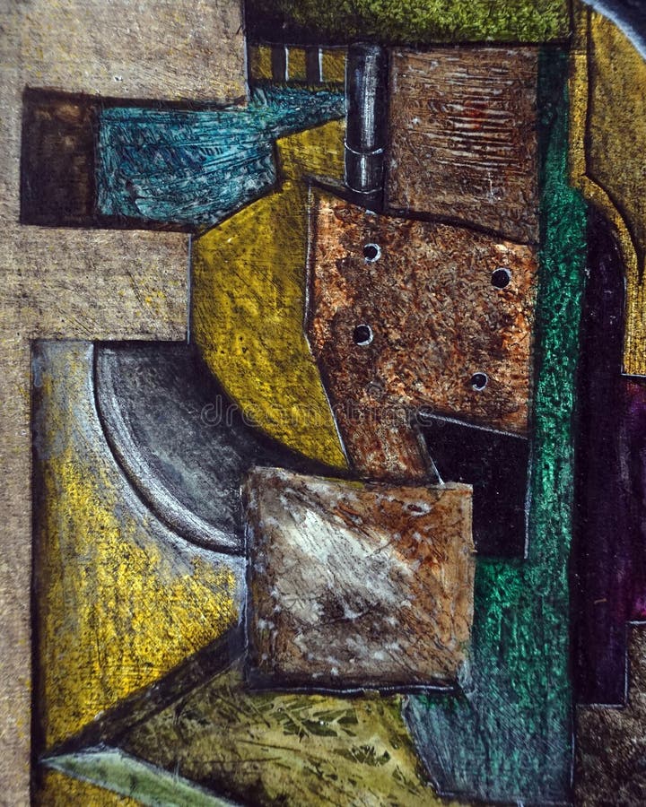 Kunstholzfarbe Textur abstrakte geometrische Formen stock abbildung