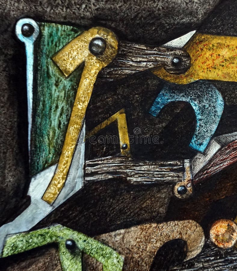 Kunstholzfarbe Textur abstrakte geometrische Formen stock abbildung