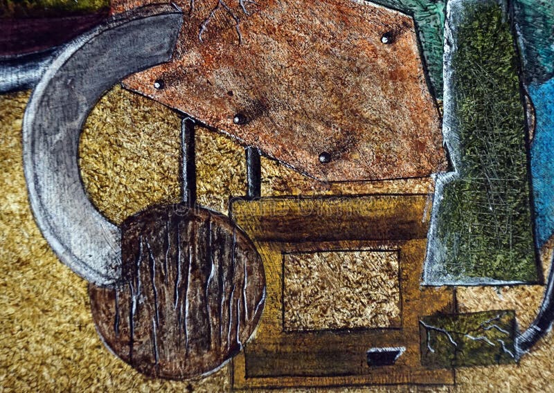 Kunstholzfarbe Textur abstrakte geometrische Formen stock abbildung