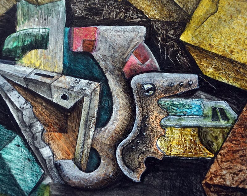 Kunstholzfarbe Textur abstrakte geometrische Formen stock abbildung