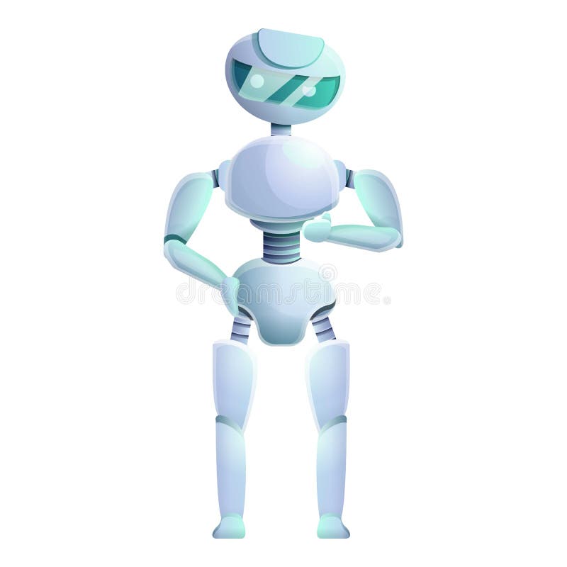 Kunstmatig humanoidpictogram, beeldverhaalstijl vector illustratie Kunstmatig humanoidpictogram, beeldverhaalstijl vector illustratie