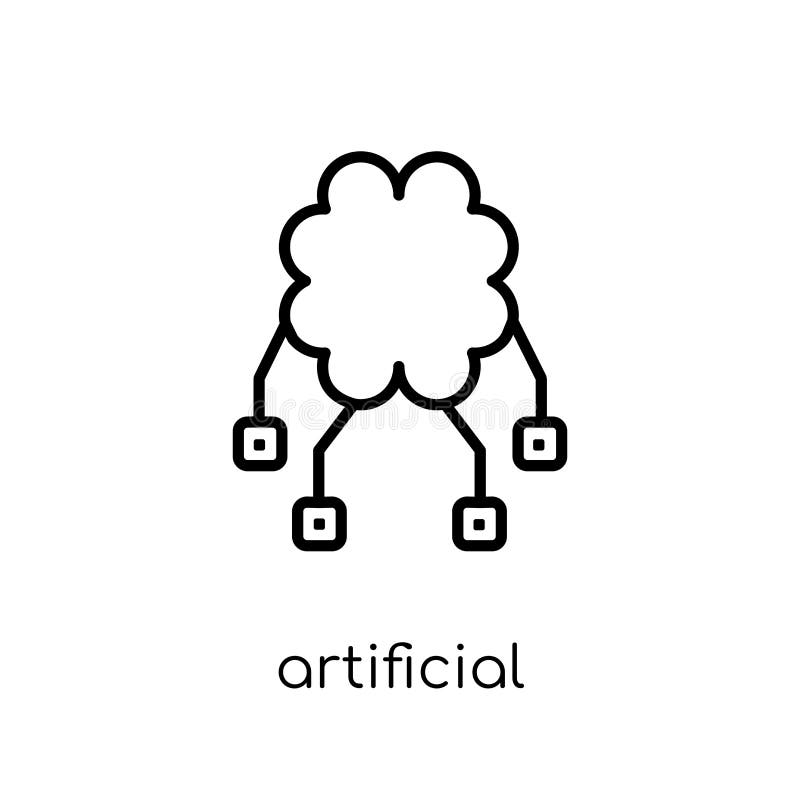 Kunstmatige intelligentiepictogram royalty-vrije illustratie Kunstmatige intelligentiepictogram royalty-vrije illustratie