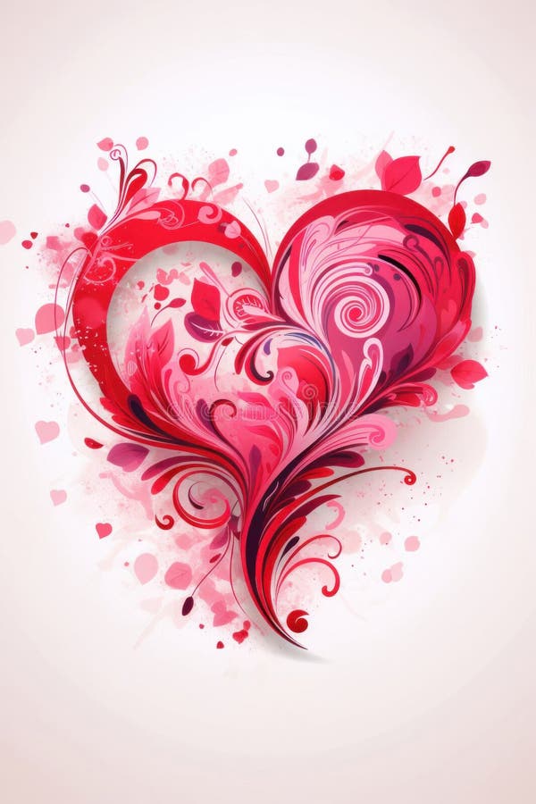 Hart, monogram, op een lichte achtergrond vector illustratie