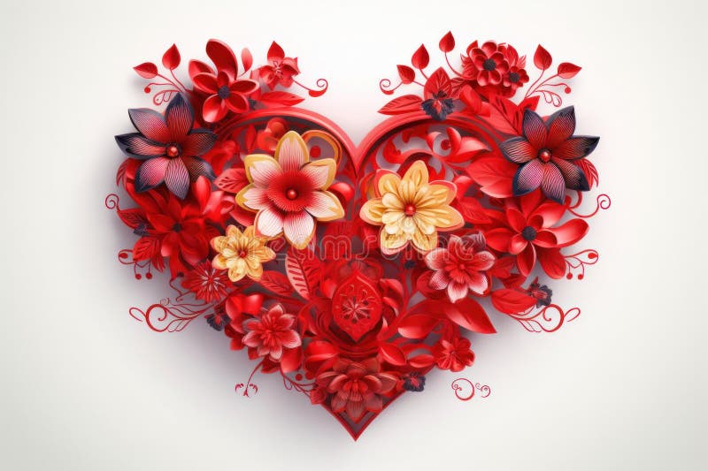 Hart, monogram, op een lichte achtergrond royalty-vrije illustratie