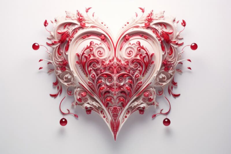 Hart, monogram, op een lichte achtergrond11 stock illustratie