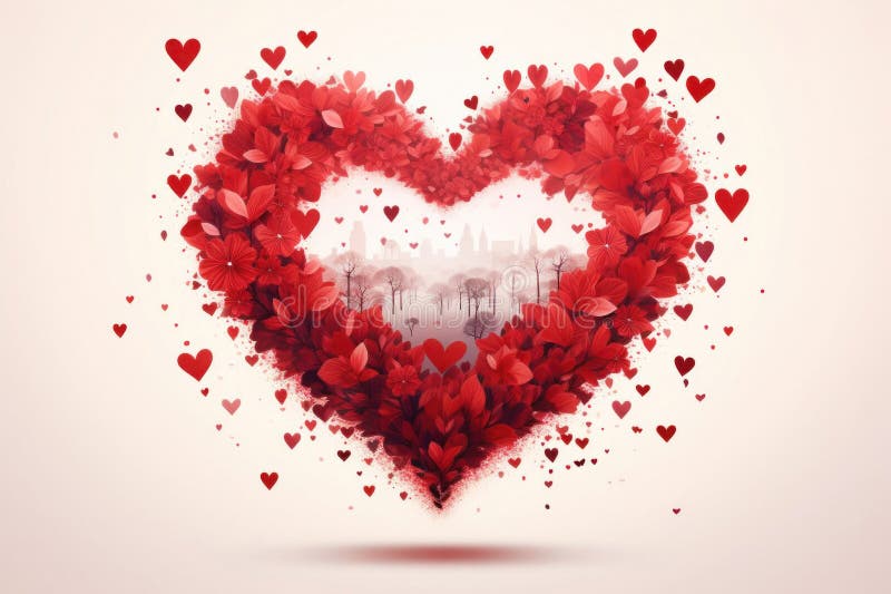 Hart, monogram, op een lichte achtergrond royalty-vrije illustratie