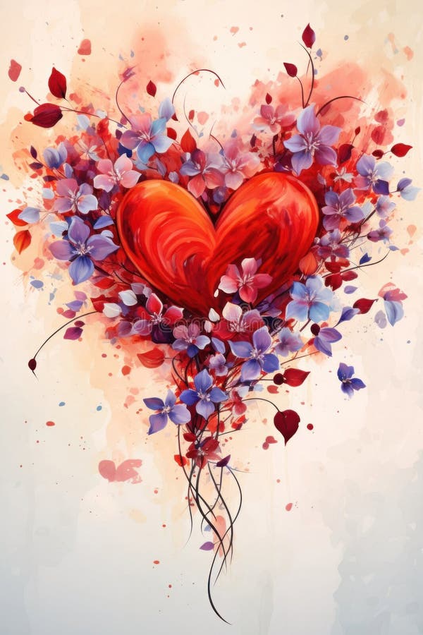 Hart, monogram, op een lichte achtergrond vector illustratie