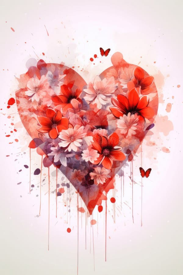 Hart, monogram, op een lichte achtergrond stock illustratie