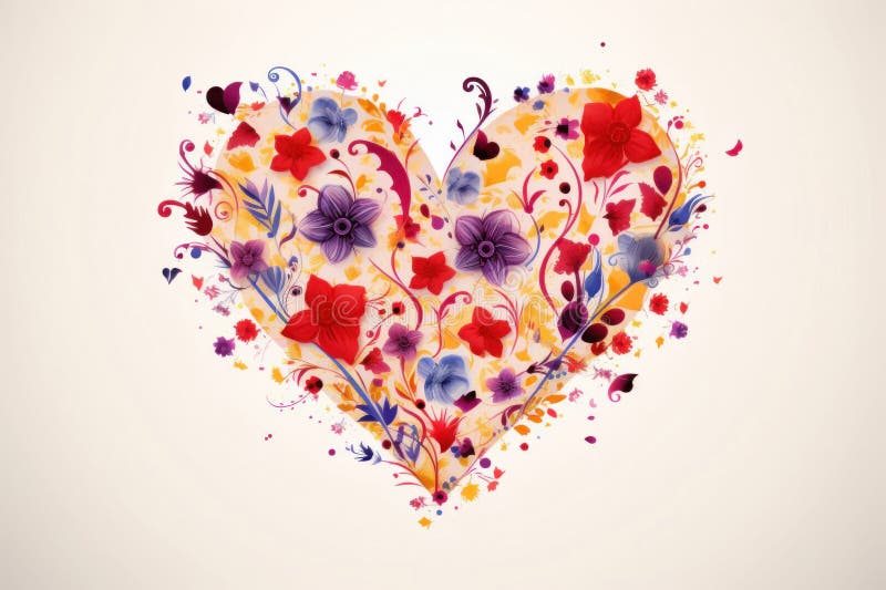 Hart, monogram, op een lichte achtergrond19 stock illustratie