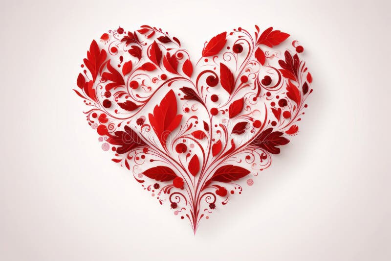 Hart, monogram, op een lichte achtergrond royalty-vrije illustratie