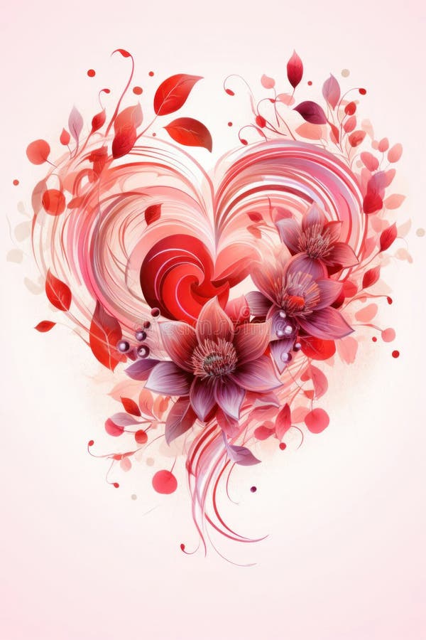 Hart, monogram, op een lichte achtergrond royalty-vrije illustratie