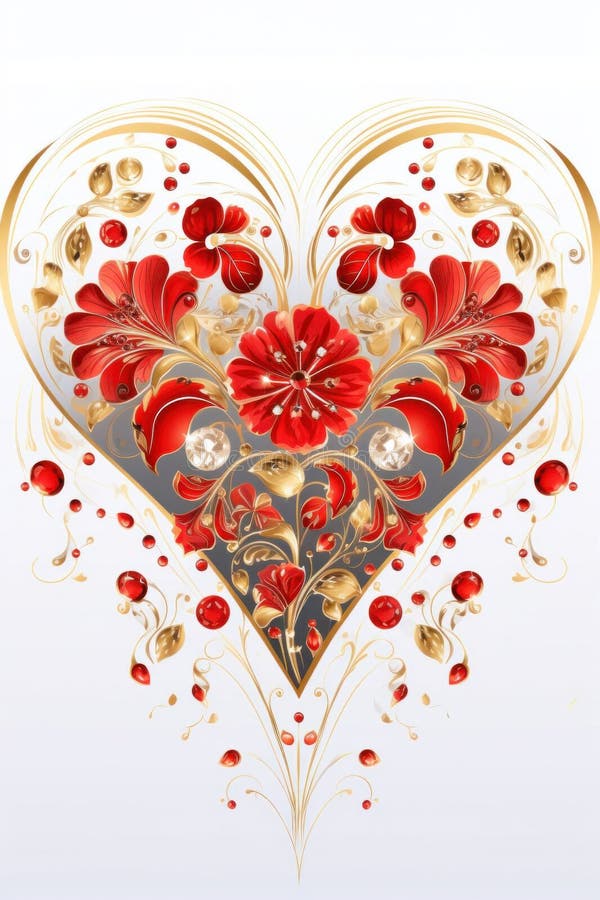 Hart, monogram, op een lichte achtergrond stock illustratie