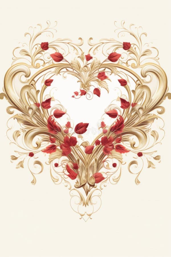 Hart, monogram, op een lichte achtergrond35 stock illustratie