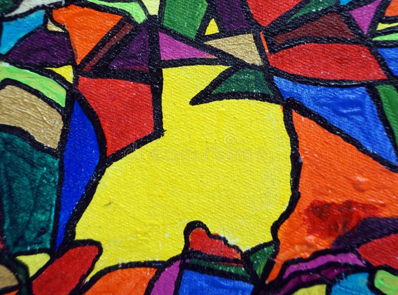 Kunstölmalerei abstrakte geometrische Form vektor abbildung