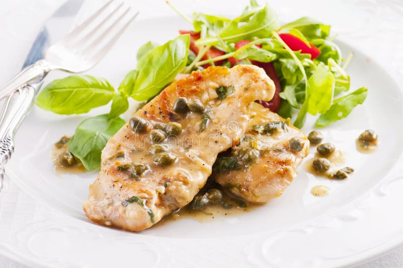 Kurczaka piccata obrazy royalty free
