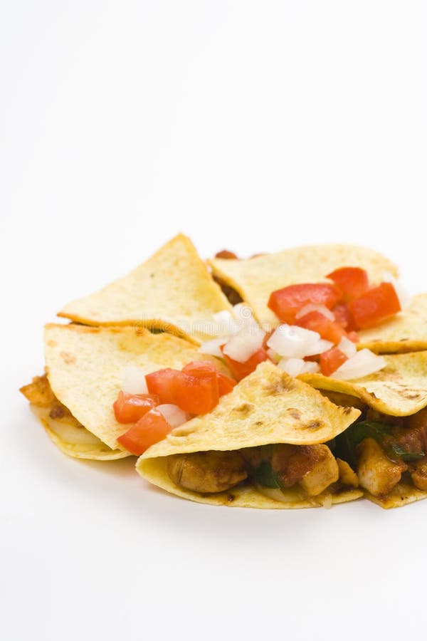 Kurczaka wyśmienicie świezi quesadilla warzywa fotografia royalty free