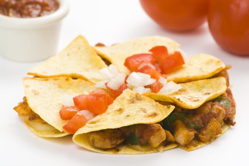 Kurczaka wyśmienicie świezi quesadilla warzywa obrazy stock