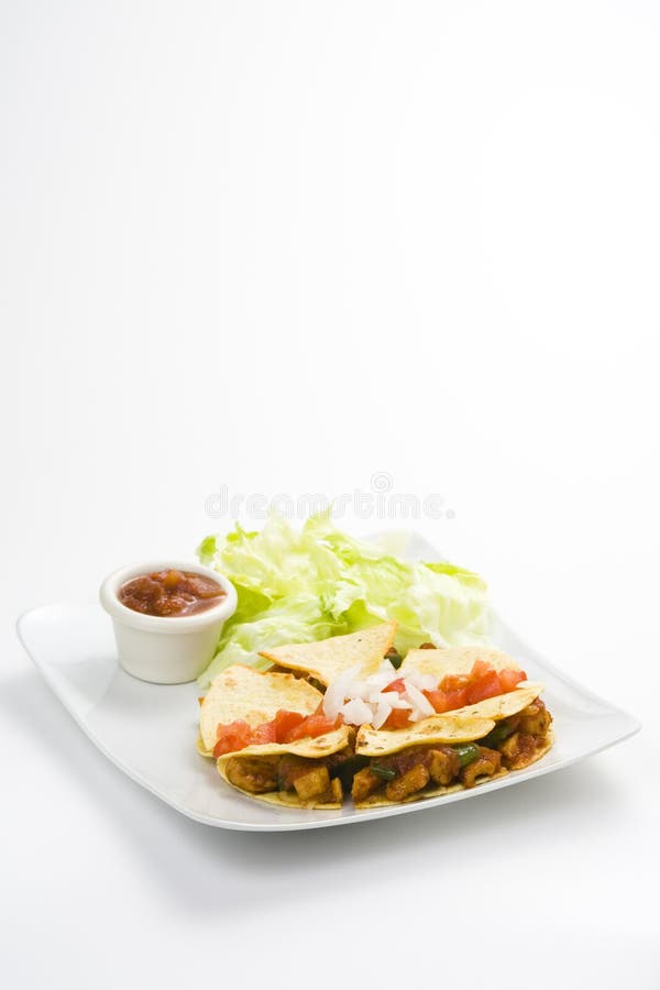 Kurczaka wyśmienicie świezi quesadilla warzywa fotografia stock