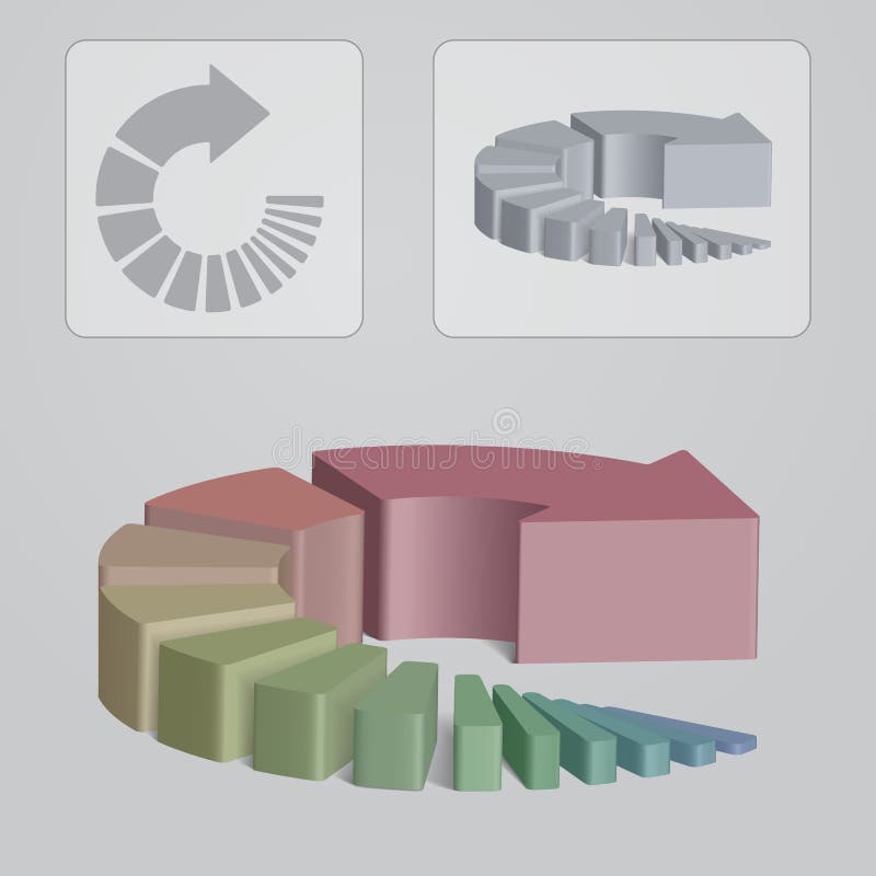 Kurenda Kroczy strzała, koloru Infographic ilustracja ilustracji Kurenda Kroczy strzała, koloru Infographic ilustracja ilustracji
