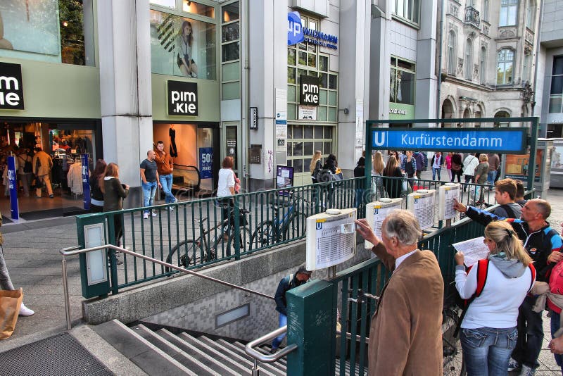 Kurfurstendamm Metro Station Editorial Stock Image Image