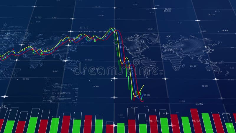 Kurssturz der Aktienkurse und Trenddiagramm der Kline-Crash