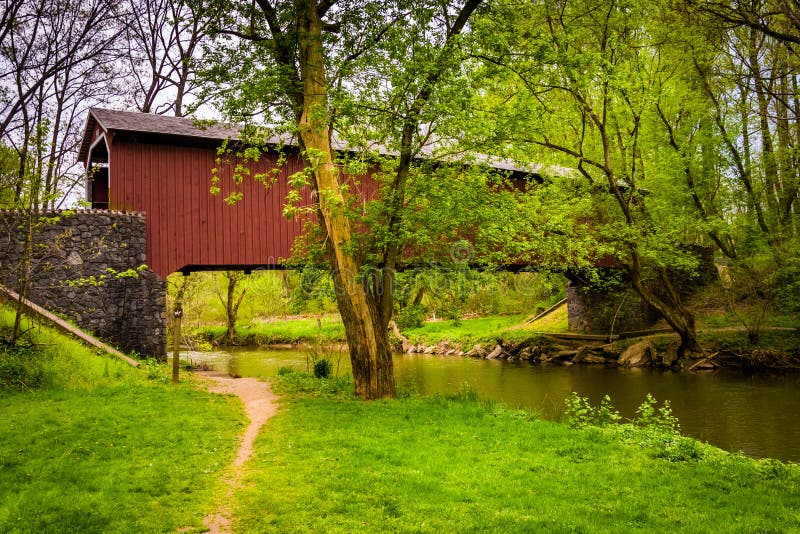 Kurtz's Mill Covered Bridge in Lancaster County Central Park, Pe