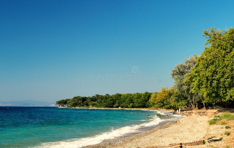 Kusadasi turkey beachfront and sea views. The nearest national park