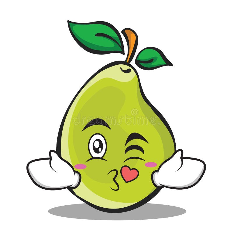 Kusgezicht peren cartoonfiguur vector illustratie