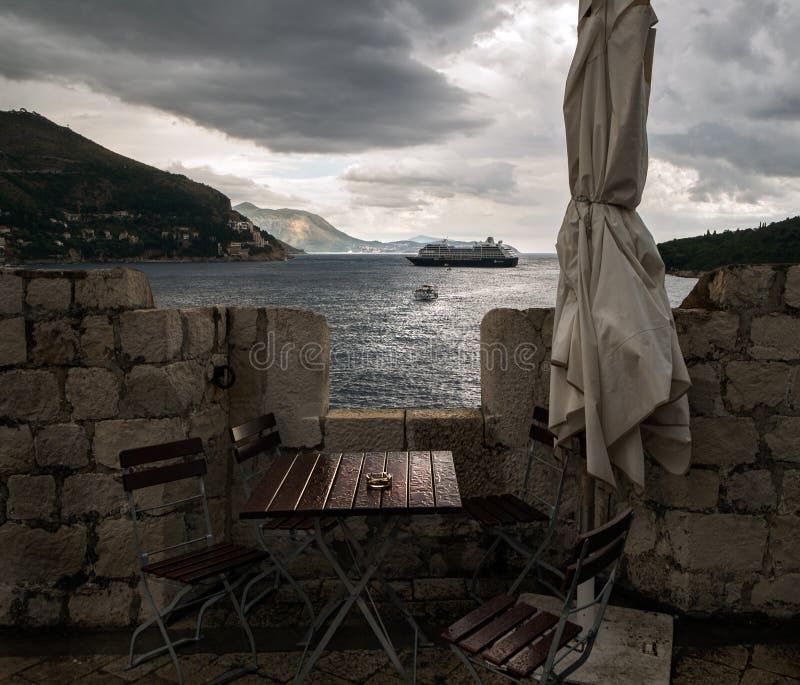 Kust van Montenegro Tivat stock fotografie Kust van Montenegro Tivat stock fotografie