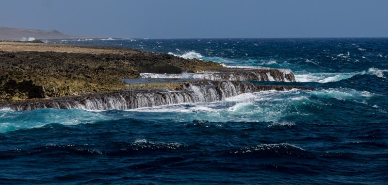Kustlijn van het Christoffel National Park royalty-vrije stock fotografie