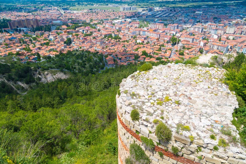 Kutahya Castle and Cityscape View