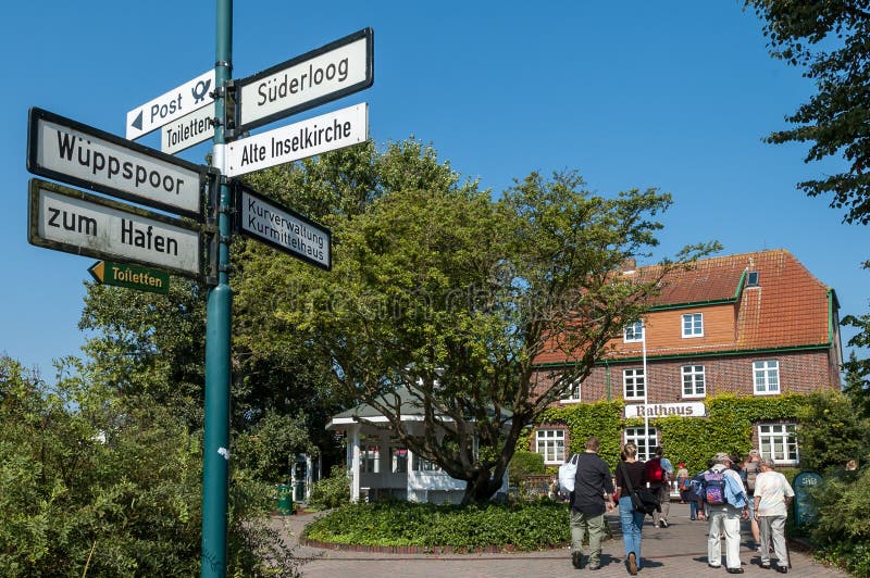Kuuroordeiland Spiekeroog, Duitsland royalty-vrije stock fotografie Kuuroordeiland Spiekeroog, Duitsland royalty-vrije stock fotografie