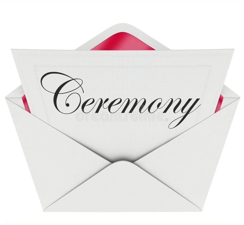 Kuvert för inbjudan för händelse för ceremonipartiåminnelse