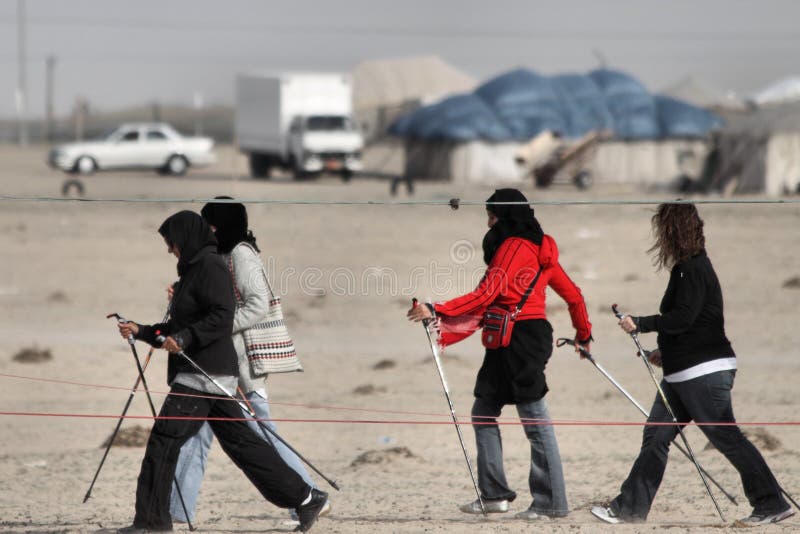 Kuwait: Marcha Nórdica foto de archivo libre de regalías