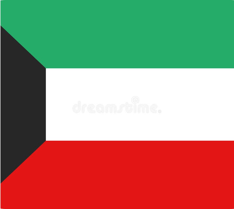 Kuwait flag stock illustration. Illustration of kuwait 243492382