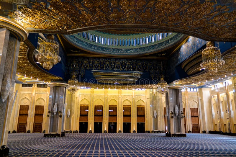 Kuwait Grand Mosque Interior Kuwait City Kuwait Stock Photo Image