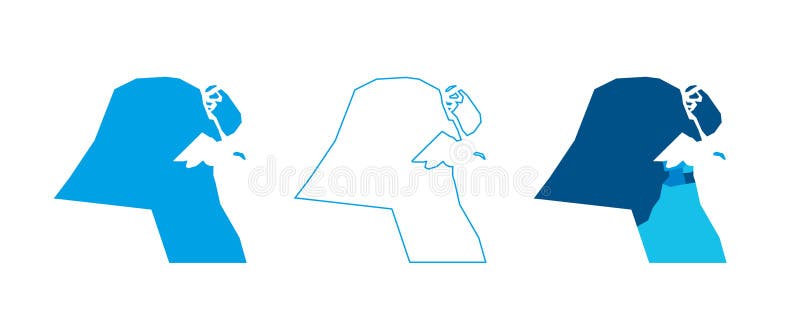 Kuwait political map of administrative divisions vector illustration