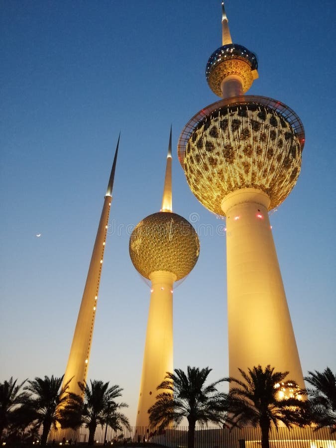 Kuwait Tower stock image. Image of tower, liberation 151574093
