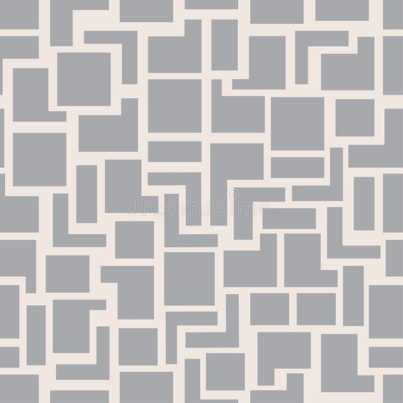 Kvadrerar den moderna sömlösa geometrimodellen för vektorn, abstrakt geometrisk bakgrund för grå färger, monokrom retro textur vektor illustrationer