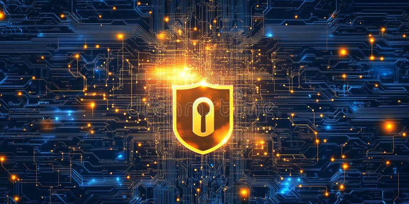 Kvantkryptografi för att skydda digitala identiteter genom CiningEdge-teknik för datasäkerhet och kryptering vektor illustrationer